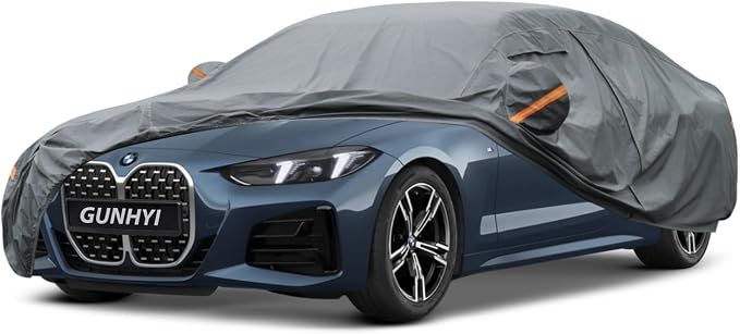 GUNHYI Premium Car Cover Custom Fit BMW 4-Series, 16 Layers Heavy Duty Car Cover Waterproof All Weather with Zipper Door for Sun Rain Snow Dust Uv Protection