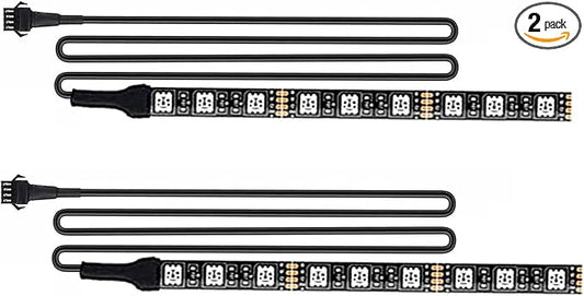 2Pcs 9LEDs Motorcycle LED Light Strips- RGB Multi-Color Accent Glow Neon Ground Effect Lights lamp for Motorcycle led Light Kits,ATV Car Golf cart LED Underglow Strip Lights