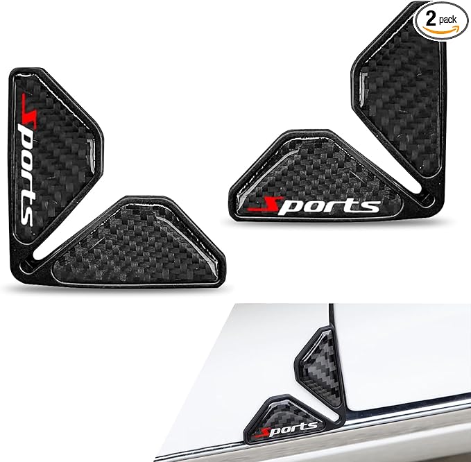 2 PCS Car Door Corner Edge Guard, Anti-collision Carbon Fiber Door Corner Sticker, Soft Plastic Tight Fit Anti-scratch Protective Cover, Universal Modificative Exterior Accessory (Black)