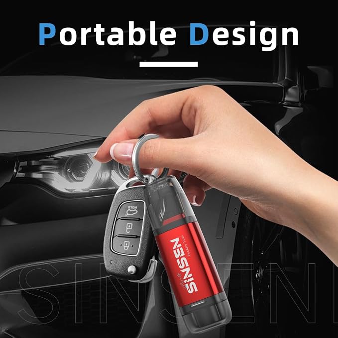 SINSEN Car Window Breaker Seat Belt Cutter Tool, Emergency Safety Hammer Tool to Break Glass, Portable Escape Kit, 2 Pack(Black+Red)