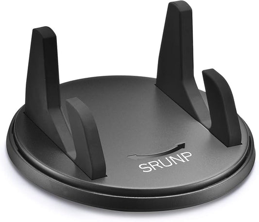 SRUNP Dashboard Phone Holder for Car [Vertical Horizontal 360 Rotate] Car Phone Mount, Cell Phone Holder Compatible with iPhone 17 16 15 14 13 12 Pro Max Samsung Android Smartphones and More