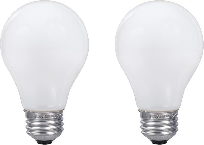 Sylvania Incandescent Light Bulb, 25W A19, Dimmable, Medium Base, 160 Lumens, 2850K, Soft White - 2 Pack (10562)