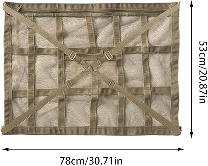 Car Ceiling Cargo Net, Strengthen Load-Bearing Car Roof Storage Organizer,Reduce Sagging of Car Roof Mesh Storage Organizer,Camping Gear Must Haves Cargo Net for Car