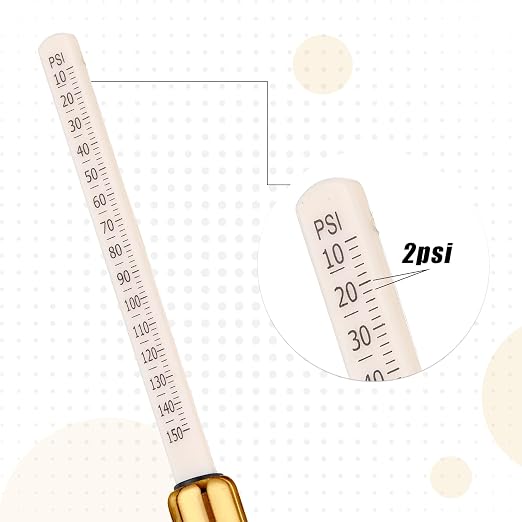 Tallew 20 Pack Dual Head Tire Pressure Gauge Heavy Duty Air Pressure Tire Gauge for Auto Truck Car RV Van Gage Range 10-150PSI, 1-10Bar (Gold)