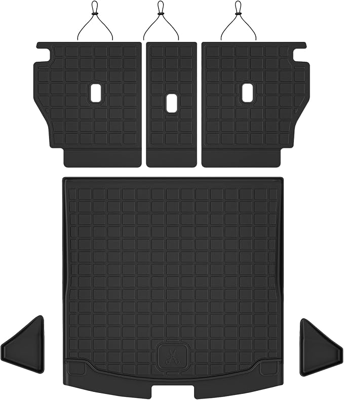 Auxko All Weather Cargo Mat with Backrest Mat Fit for Mazda CX5 2026 CX-5 TPE Accessoris All Season Guard Odorless Anti-Slip Black