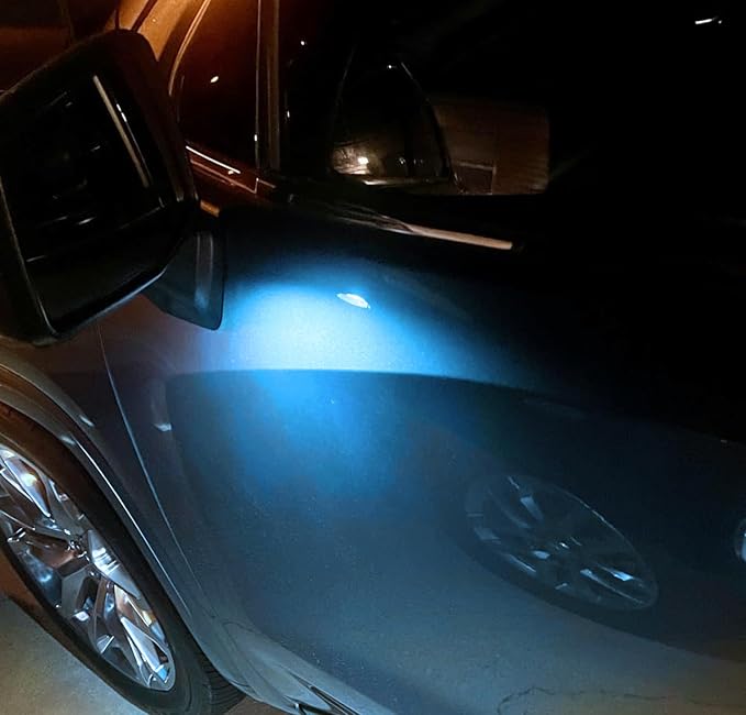 iJDMTOY Ice Blue 18-SMD Full LED Under Side Mirror Puddle Lights Compatible With 2007-2014 Chevrolet Avalanche Silverado Suburban/Tahoe, GMC Sierra Yukon, Cadillac Escalade, etc