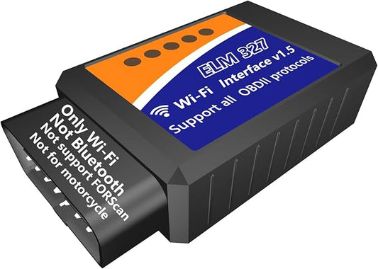 WiFi ELM327 OBD2 Adapter WiFi ELM 327 OBD2 Scanner for Android iOS iPhone OBDii Car Scanner Code Reader Connector Dongle OBD ELM327 OBD2 Scanner Diagnostic Tool Interface for Torque