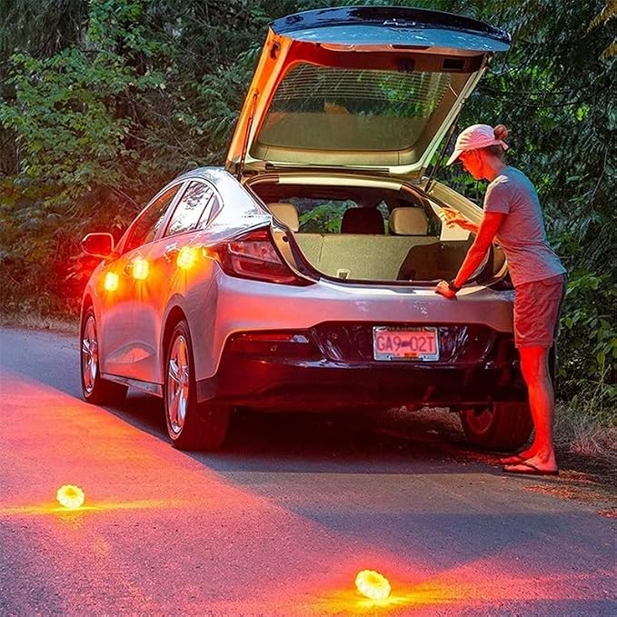 Encell LED Road Safety Flares Flashing Roadside Emergency Warning Light