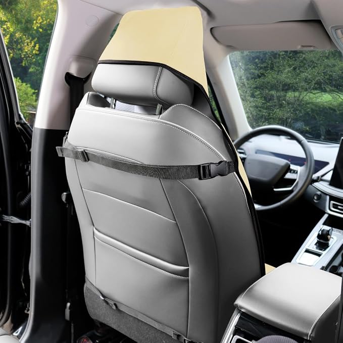 Waterproof Seat Cover, Upgraded Sweat Carseat Protector, Perfect for Universal Anti-Slip Car Truck SUV Seat, Ideal for Surfing Yoga Gym Workout, Pale Yellow