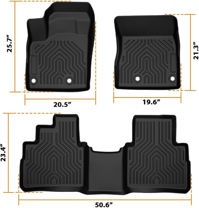 G-PLUS TPE Floor Mats Fit Nissan Rogue 2021-2025 (Not for Sport Models) | All Weather Protection,Non-Slip,Custom Fit Nissan Rogue Floor Liners,TPE Full Coverage,1st & 2nd Row,3PCS