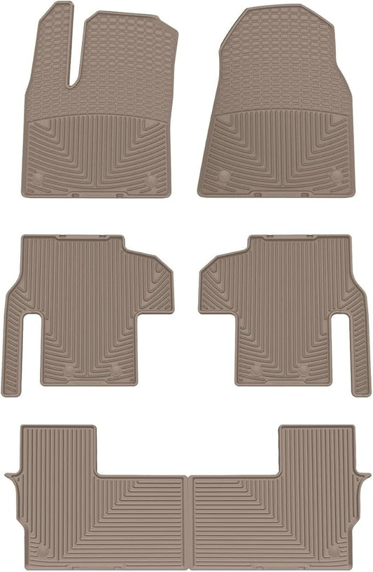 WeatherTech All-Weather Floor Mats for Jeep Wagoneer L, Grand Wagoneer L, Grand Wagoneer - Full Set (W713TN-W714TN-W715TN), Tan