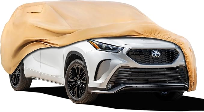 Heavy Duty Outdoor Car Cover Custom Fit for 2000-2026 Toyota Highlander,Windproof All Weather Waterproof Sun Rain UV Dust Snow Protection Outdoor Car Covers