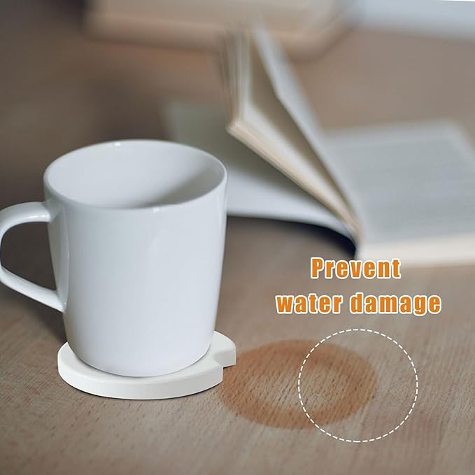 Ceramic Car Sublimation Blanks Cupholder for Car Cup with Finger Notch for Easy Removal Ceramic Car Cupholder Auto Cupholder Keep Vehicle from Cold Drink Sweat Stain Spill (24)