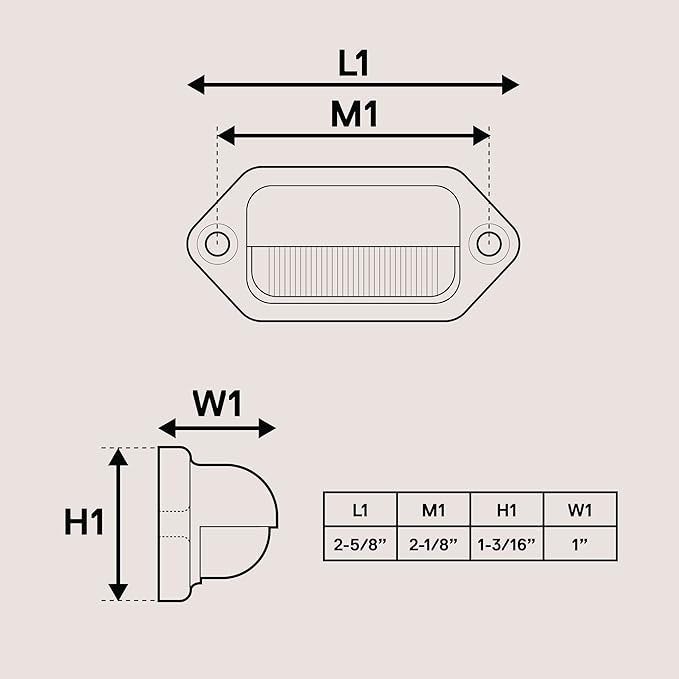 TRUE MODS 1pc Trailer LED License Plate Light [DOT FMVSS 108] [SAE L] [Black-Finish] [Surface Mount] [Waterproof] [12V DC] Courtesy Step License Plate Tag Lights for UTV ATV Trailer Truck RV Boat