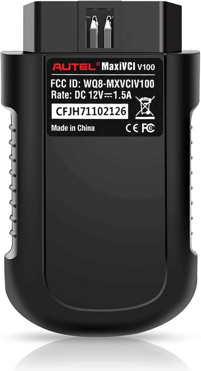 Autel MaxiSYS VCI100 Compact Bluetooth, Maxivci V100 Wireless Diagnostic Interface, Vehicle Communication Interface, OBD2 Connector Adapter Dongle, Compatible for MS906BT MK906BT