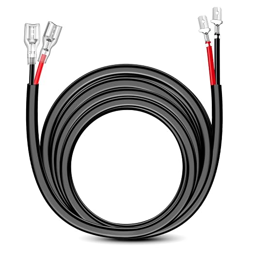 Nilight 16AWG 10Feet Wiring Harness Extension for 6Modes Amber White Light Bar Strobe Play and Plug 3-Wires, 2 Years Warranty, Black, 2PCS