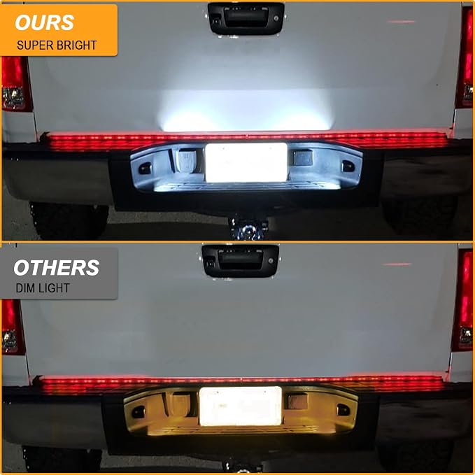 License Plate Light for Silverado & Sierra 1500 2500 3500 HD/ Traverse | For Avalanche/Tahoe/Suburban/Yukon XL/Escalade&ESV/EXT Pickup Tag Lamp Powered by 54pcs LED Chips|Super Brightness|OEM Fit