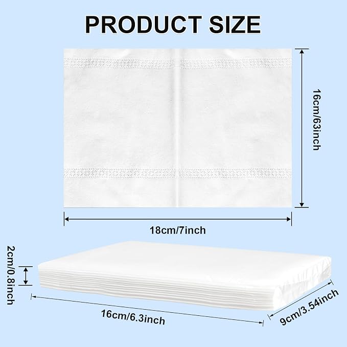 Car Tissue Refill, 3-Ply Disposable Facial Tissues for Car Sun Visor, Paper Napkin Holder, White, Rectangular, Decorative, 20 Pack