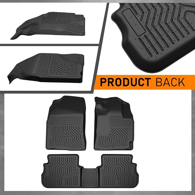 G-PLUS TPE Floor Mats Fit for Toyota Corolla/Matrix 2009-2013 | Fit Pontiac Vibe 2009-2010,All Weather Protection,Non-Slip,Custom Fit Floor Cargo Liners,TPE Full Coverage,1st & 2nd Row