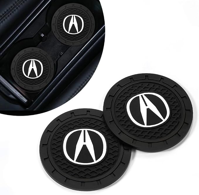 Car Cup Holder Coasters Compatible with Acura CDX NSX RDX RLX TLX TLX-L,Black