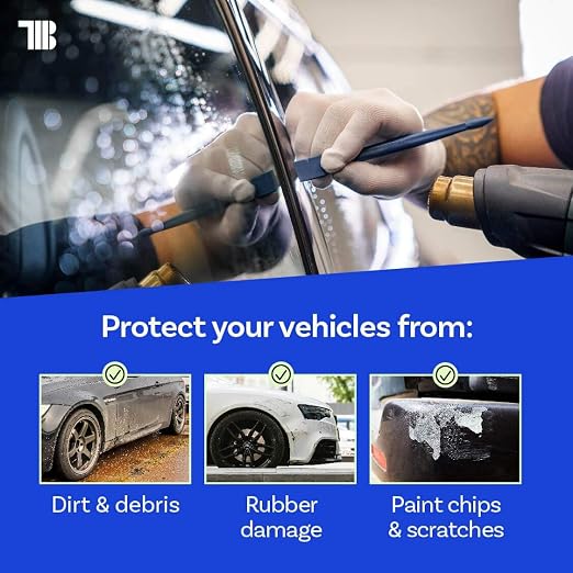 Track Tape for Cars - 6 inch x 1200" Roll, Made in USA, Temporary Paint Protection Film (PPF) for Road Trips and Car Transport, Clear Track Wrap Tape to Shield Vehicles from Rubber, Bugs, Debris