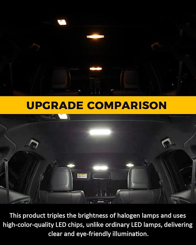 BMT xms Car Interior LED Light Replacement for Toyota 4Runner 2010-2024,6000K Super Bright Interior Light Bulbs Package, 16pcs