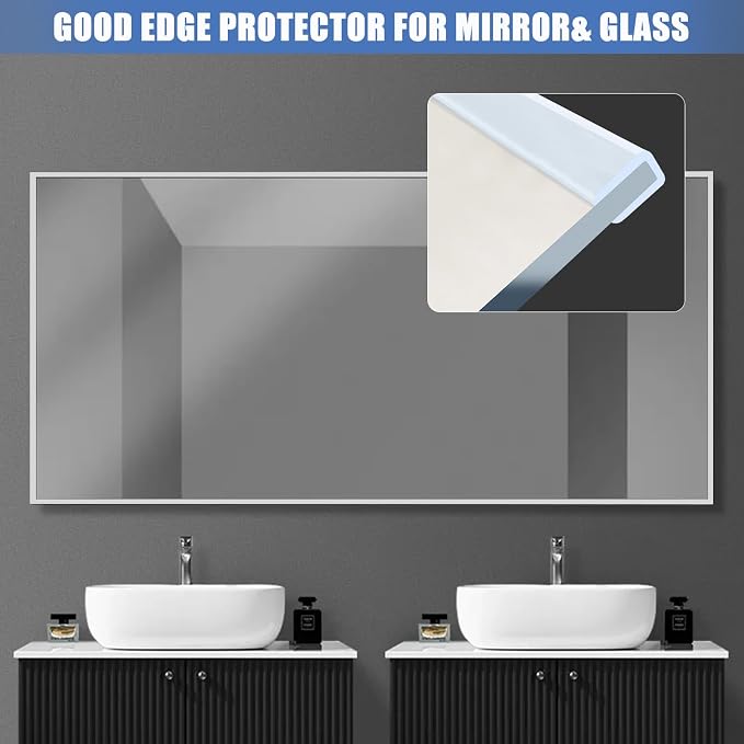 Clear Rubber Edge Trim, Flexible Baby Proof Edge Protector for Sharp Edge, 3/16" U Channel Edge Trim, Self-Adhesive Edge Guards for Glass, Plywood and Sheet Metal Parts, 20Ft, Transparent Color