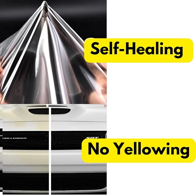 6 Pack Door Handle Cup Protector Made with Paint Protection Film Car Accessories Car Cover Clear Film | Self-Healing Decal Anti Scratch Guard | Universal Fit Vehicles, SUV, Truck