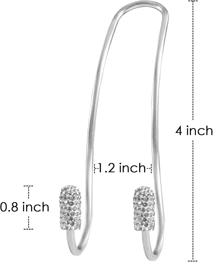 Guoord 【2026 Upgraded】 Car Headrest Hook Decorations, 2 Pcs Bling Purse Hook Hangers, Stainless Hooks Car Hangers and Durable Backseat Holder, Storage Universal for SUV Truck Vehicle(White)