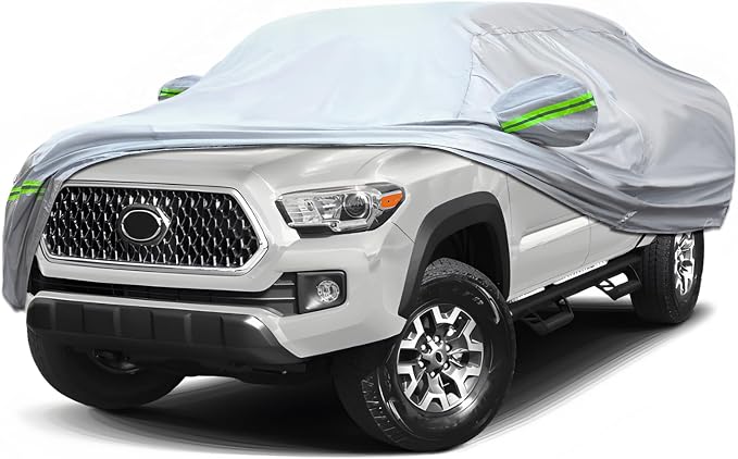 6-Layer Full Car Cover is All-Weather Waterproof, Heavy Outdoor Pickup Truck Cover, Universal in All Seasons, Snow Protection, Acid Rainproof, Sunscreen, Uv Protection, Length Up to 206" P-S