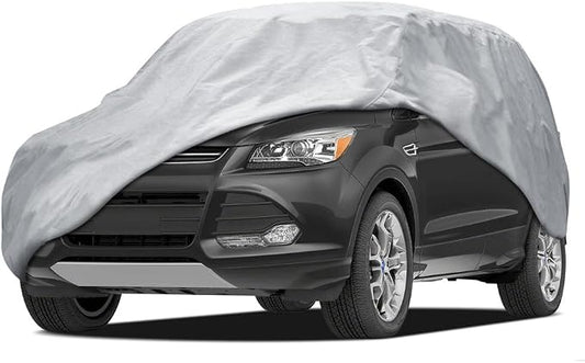BDK SUV & Van Car Cover – Water-Resistant All-Weather Indoor/Carport Vehicle Cover with UV & Dust Protection, Breathable, Scratch-Proof Lining – Fits SUVs, Vans up to 200" (200L x 77W x 60H)