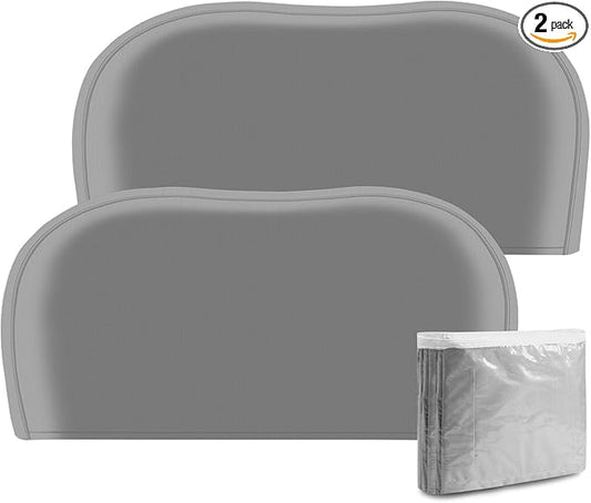 OutdoorLines Waterproof RV Tire Covers Dual Axle Cover | 2 Packs Gray RV Wheel Covers Fit 27"-30" Diameter Double Wheels, Tire Covers for Trailers Camper Trucks Cars Jeeps Vans