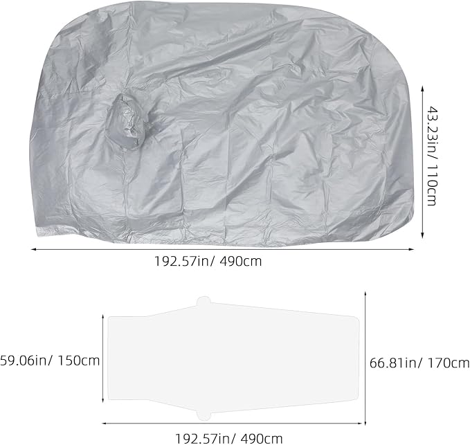 Operitacx Universal Car Cover for Sedan and SUV - All Weather Waterproof, Windproof & UV Protection - Premium Silver Coated Breathable Outdoor Full Exterior Cover