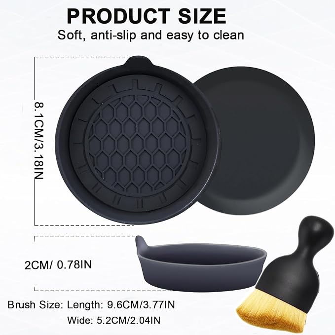 Car Cup Coasters,Universal Automotive Non-Slip Silicone Car Cup Holders Embedded in Ornaments Coaster, Drink Holder Protector Car Interior Accessories, Black 2 Pack & Car Duster Brush