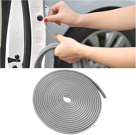 Osilly Car Door Edge Guards, 16Ft Rubber Seal Car Door Edge Trim, U Shape Door Edge Protector Guard, Aluminum Weather Proofing Automotive Door Edge Molding Protection for Most Car (Gray)