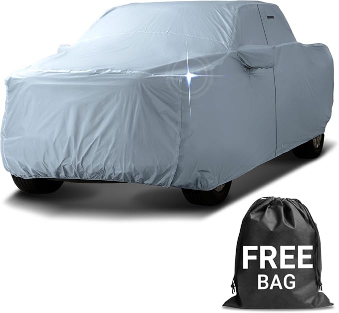 iCarCover 18-Layer Premium Truck Car Cover Waterproof All Weather, Rain Snow UV Sun Protection Full Car Covers, F-150, Chevy C/K 1500 2500, Silverado, Ram, Tundra, Sierra, Size T77 (See Size Chart)
