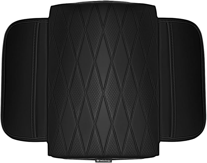Muslogy Center Console Armrest Cover Fit for Jeep Wrangler JL 2018-2026 & Gladiator JT 2020-2026 Accessories, Comfort Armrest Pad Console Lid Cushion Vegan Leather 1-Inch Extra Thick