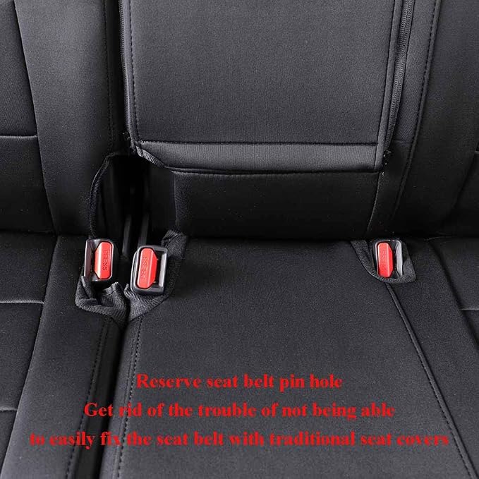EKR Car Seat Covers for Honda CRV 2023-2026 Neoprene Full Set | Custom Fit for Honda CRV 2023 2024 2025 2026 Easy-Wipe Protection,Waterproof Pet-resistant,Neoprene(Black)