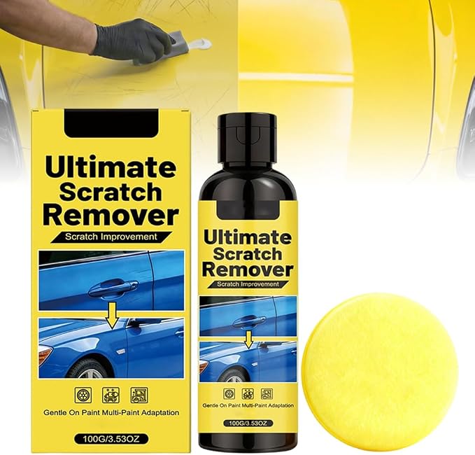 Car Scratch Removal Wax, 2026 New Scratch Remover for Vehicles, Car Paint Scratch Repair Kit for Deep Scratches, Universal Polishing Compound with Sponge (1pcs)