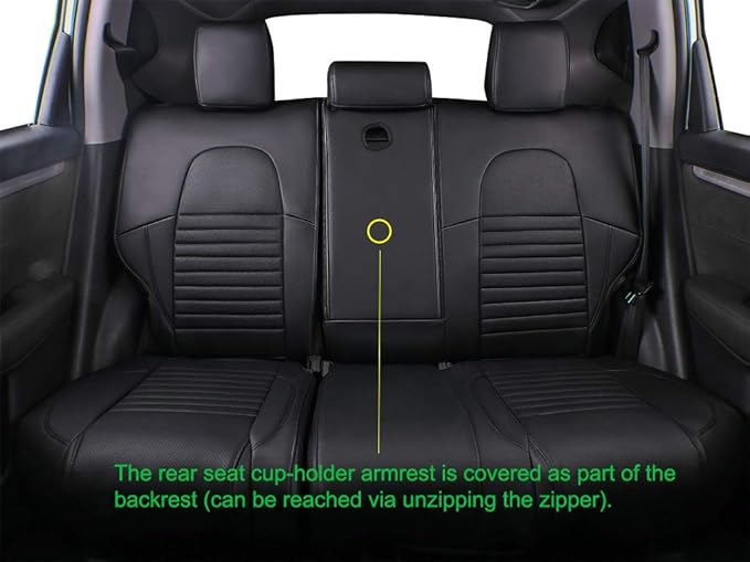 EKR Car Seat Covers for Honda CRV 2012-2014 (NO LX) Leatherette Full Set | Custom Fit for Honda CRV 2012 2013 2014 (Not for LX) Factory-Style Interior Upgrade,Faux Leather(Black)