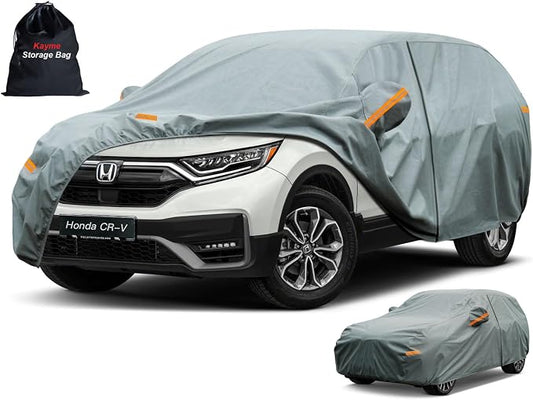 Kayme Heavy Duty SUV Car Cover Custom Fit Honda CR-V(1995-2026), Waterproof All Weather for Automobiles, Full Exterior Covers Sun Rain UV Protection.