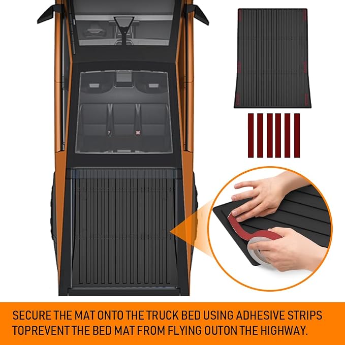 G-PLUS Trunk Mat Compatible with Tesla Cybertruck 2023-2025 | All Weather Protection,Non-Slip,Custom Fit Floor Cargo Liner,TPE Full Coverage,Black