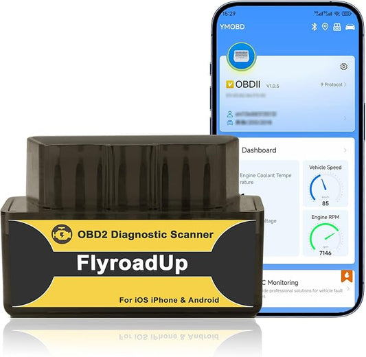 Bluetooth OBD2 Scanner for iOS iPhone & Android, Wireless Car Code Reader Diagnostic Tool for Check Engine Light, Works on OBDII Vehicles 1996 & Newer