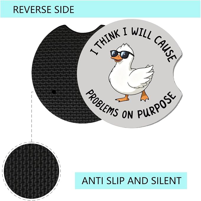 Car Cup Holder Coaster, Neoprene Universal Non-Slip Cup Holders, Car Accessories Interior for Women and Man Interior Sets 2 Pack (RYD-BD07)