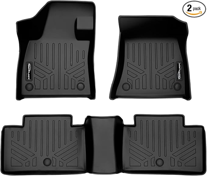 SMARTLINER 2 Row Floor Liners for 2021-2025 Infiniti QX50 | Custom Fit · All-Weather TPE · Anti-Slip