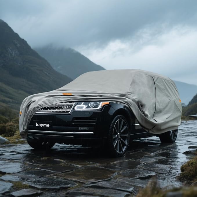 Kayme Heavy Duty SUV Car Cover Custom Fit Land Rover Range Rover Long LWB Waterproof All Weather for Automobiles, Full Exterior Covers Sun Rain UV Protection.（Deliver About 3-10 Days）