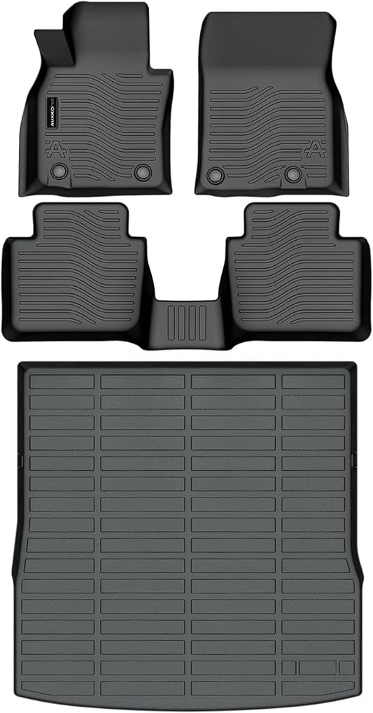 Auxko All Weather Floor Mats Cargo Liner Fit for Mazda CX-50 2026 2025 2024 2023 Not for Hybrid TPE Rubber Liners CX50 Accessories All Season Guard Odorless Anti-Slip Floor Mats Cargo Liner