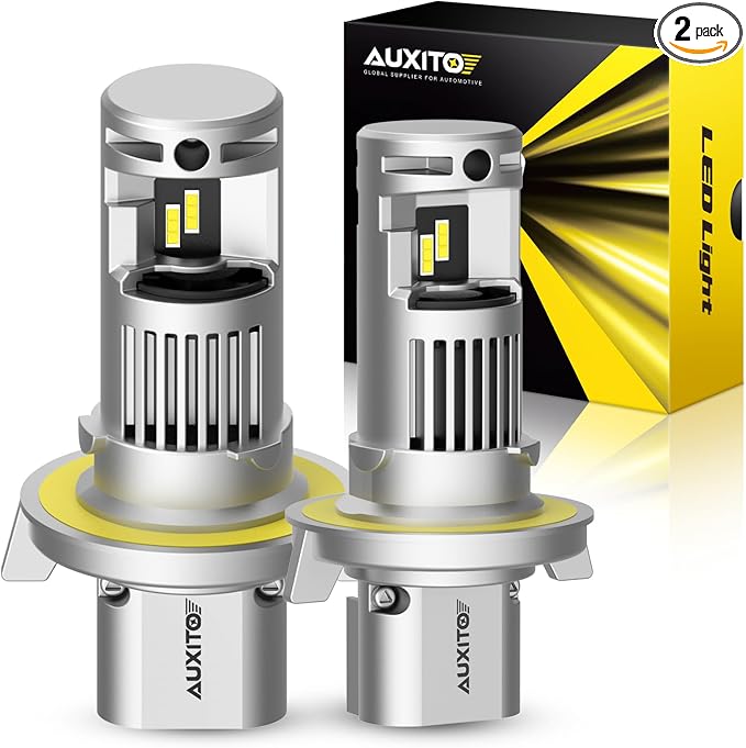 AUXITO H13 LED Bulb, 9008 Light Bulbs, 44000LM, 99% Vehicle Fit, Turbo Cooling Fan, Plug N Play, 3MIN Installation, 20Year+ Lifespan