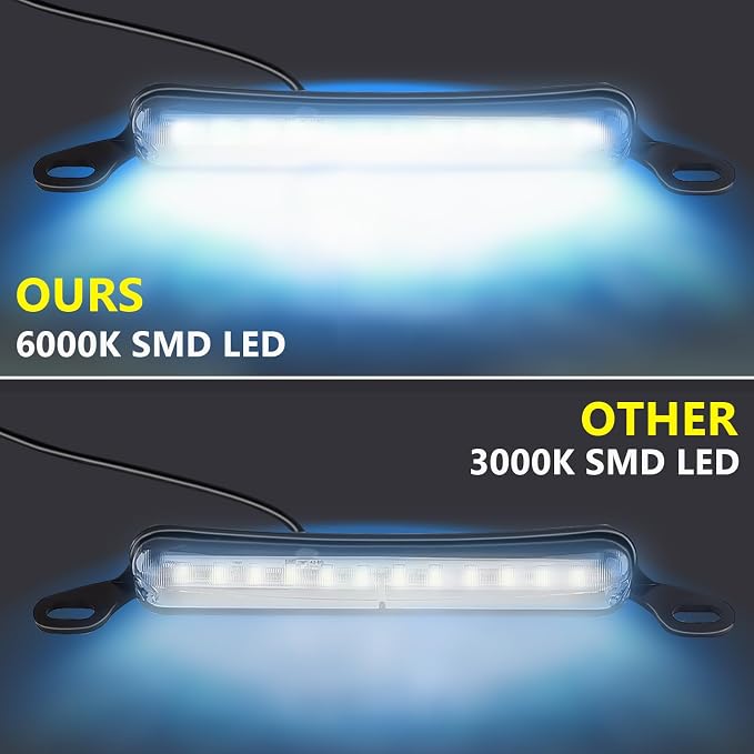 BFXM LED License Plate Lights 12 V DC Universal License Plate Light, Waterproof Tag Lamp Assembly Replacement LED Plate Light for Car Trailer UTV ATV Truck RV Boat