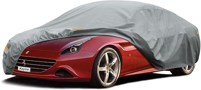 Kayme Heavy Duty Car Cover Custom Fit Ferrari California (2014-2017) Waterproof All Weather for Automobiles, Full Exterior Covers Sun Rain UV Protection.（Deliver About 3-10 Days）
